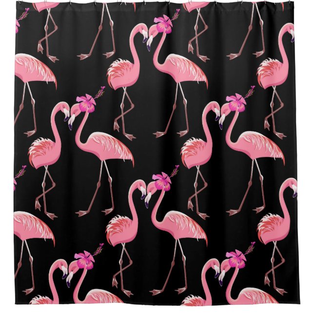 Pink Flamingos: Black Background Vintage (Front)