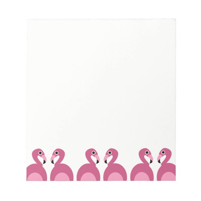 Pink Flamingos Border - Notepad (Front)