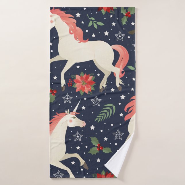 Pink flamingos, exotic birds, pineapples, tropical bath towel (Bath Towel)