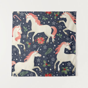 Pink flamingos, exotic birds, pineapples, tropical tapestry