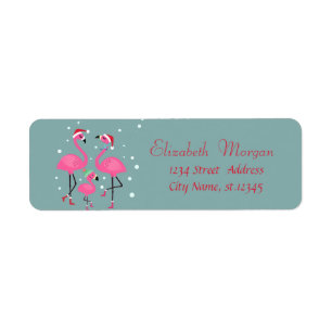 Pink Flamingos Family Santa Hat