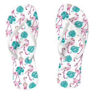 Pink Flamingos Flip Flops