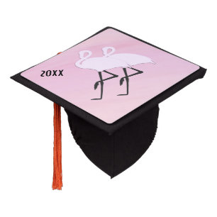 Pink Flamingos Graduation Cap Topper