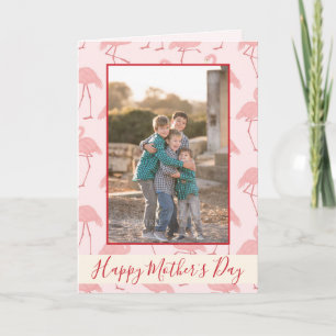 Pink Flamingos Happy Mother's Day Photo Card