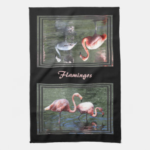 Pink Flamingos Kitchen Towel