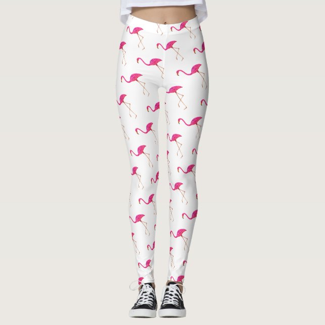 Pink Flamingos Leggings (Front)