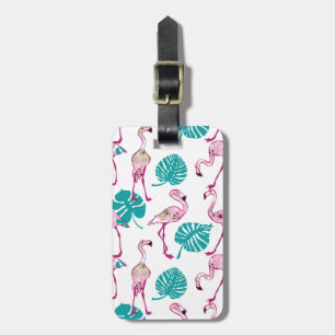 Pink Flamingos Luggage Tag