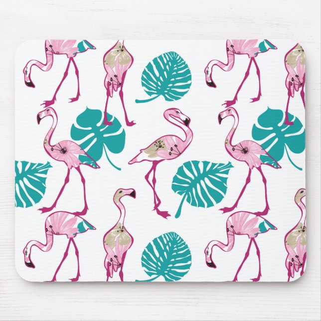 Pink Flamingos Mouse Pad (Front)