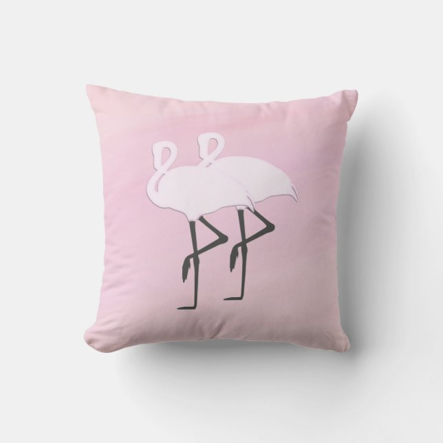 Pink Flamingos Outdoor Pillow (Front)