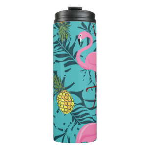 Pink Flamingos Palm: Exotic Hawaii Thermal Tumbler