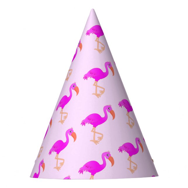Pink Flamingos Party Hat (Front)