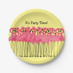 Pink Flamingos Party Plates