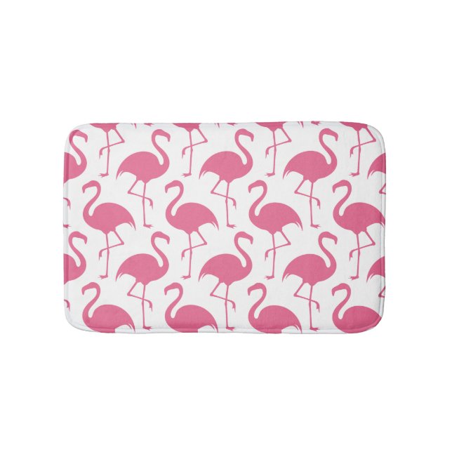 Pink Flamingos Pattern Bath Mat (Front)