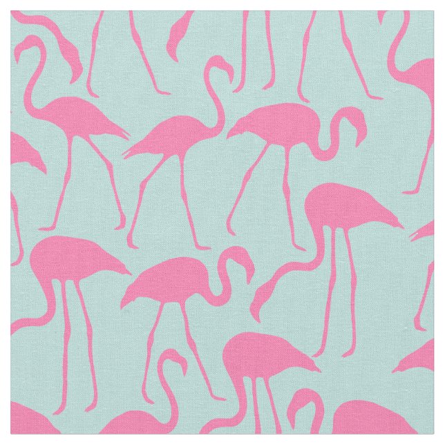Pink Flamingos Pattern Fabric (Close Up)