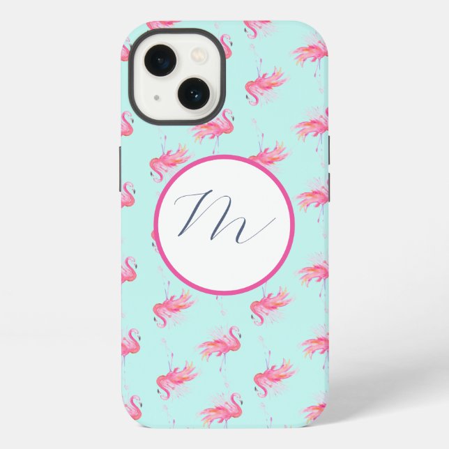 Pink Flamingos Pattern Tropical Phone Case (Back)