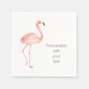 Pink Flamingos Personalized Napkin