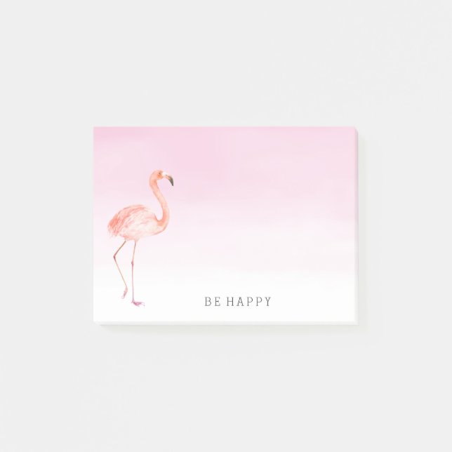 Pink Flamingos Personalized Post-it Notes (Front)