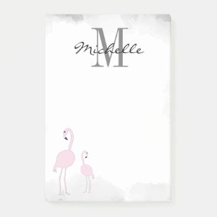 Pink Flamingos Personalized  Post-it Notes