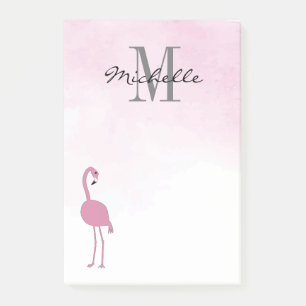 Pink Flamingos Personalized Post-it Notes