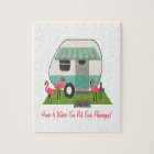 Pink Flamingos & Retro Camper Mousepad