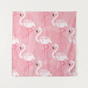 Pink flamingos: seamless vintage illustration. tapestry