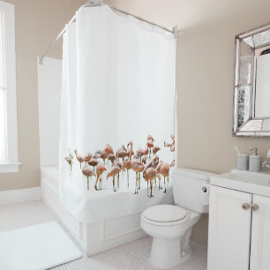 Pink Flamingos Shower Curtain