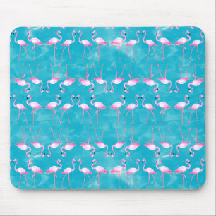 Pink Flamingos Summer Beach Mouse Pad
