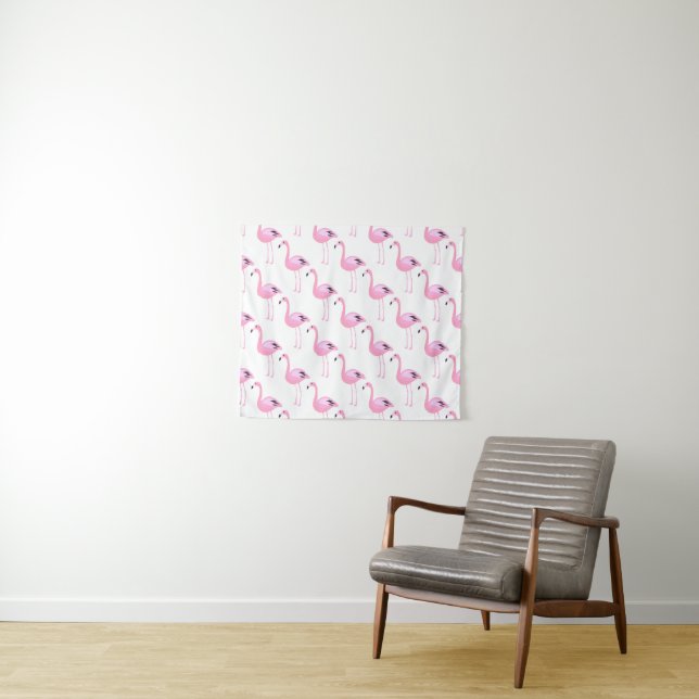 Pink Flamingos Tapestry (In Situ (Horizontal))