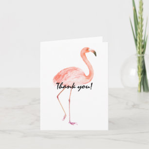 Pink Flamingos Thank you Card