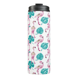 Pink Flamingos Thermal Tumbler