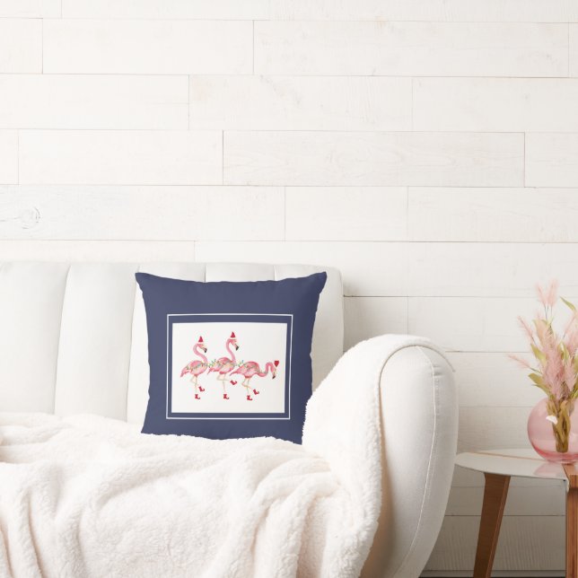 Pink flamingos Throw Pillow (Couch)