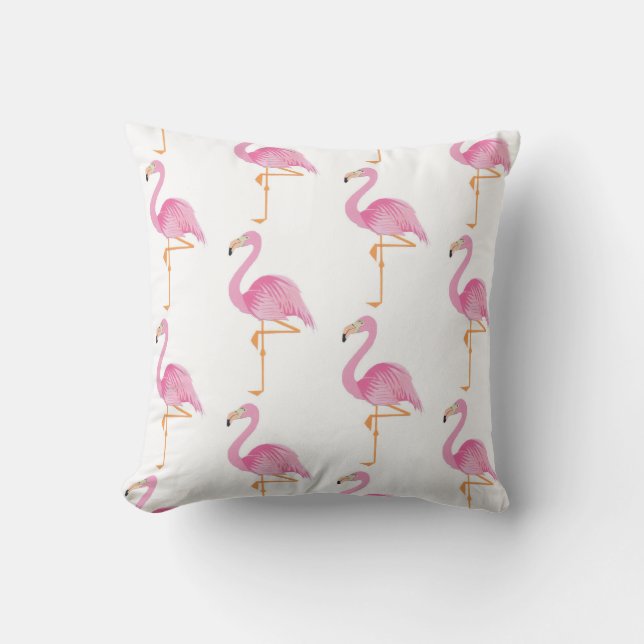 Pink flamingos Throw Pillow (Front)