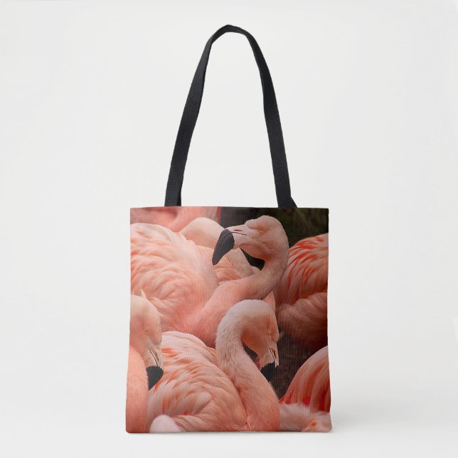 Pink flamingos tote bag (Front)