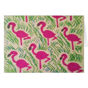 Pink Flamingos Tropical Pattern
