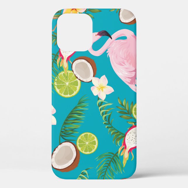 Pink Flamingos: Tropical Seamless Pattern Case-Mate iPhone Case (Back)