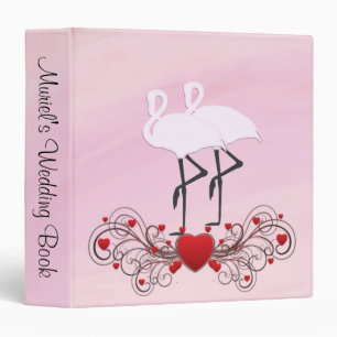 Pink Flamingos Wedding Binder