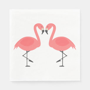 Pink Flamingos  Wedding, Bridal Shower Luau Summer Napkin