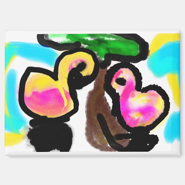 Pink flamingos Wedding Magnet (Front)