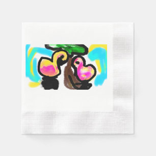 Pink flamingos Wedding  Napkin