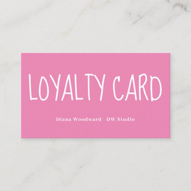 Pink Flat Loyalty Card (Front)