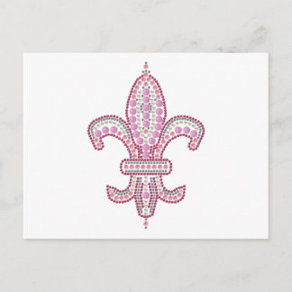 Pink Fleur de Lis Postcard