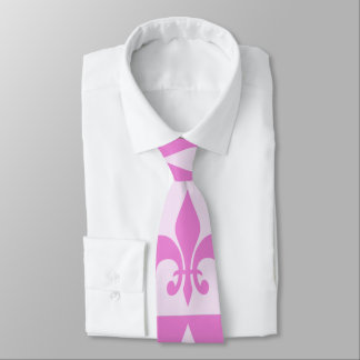 Pink Fleur de lis Tie