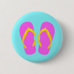 Pink Flip-Flop 2 Inch Round Button