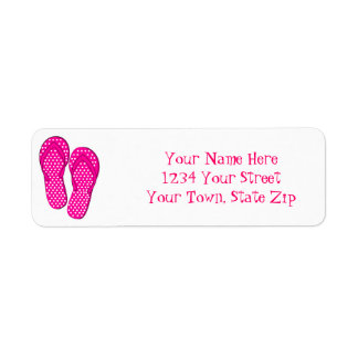 Pink Flip Flops Return Address Labels
