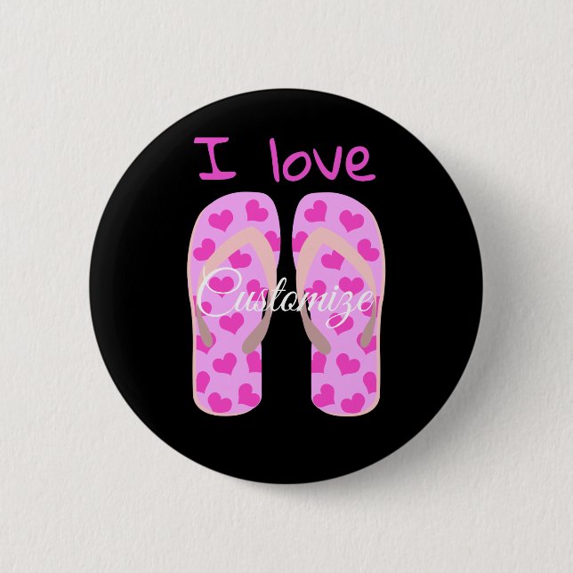 Pink Flip-Flops Thunder_Cove 2 Inch Round Button (Front)