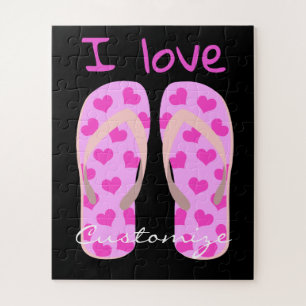 Pink Flip-Flops Thunder_Cove Jigsaw Puzzle