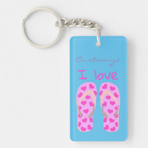 Pink Flip-Flops Thunder_Cove Keychain