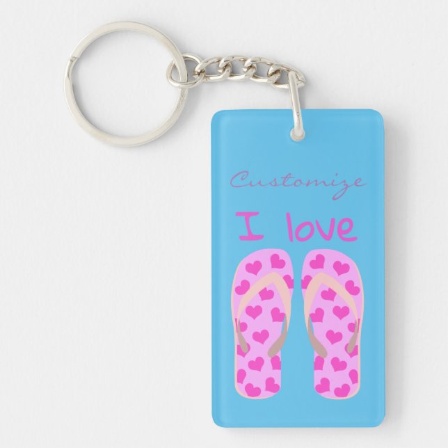 Pink Flip-Flops Thunder_Cove Keychain (Front)
