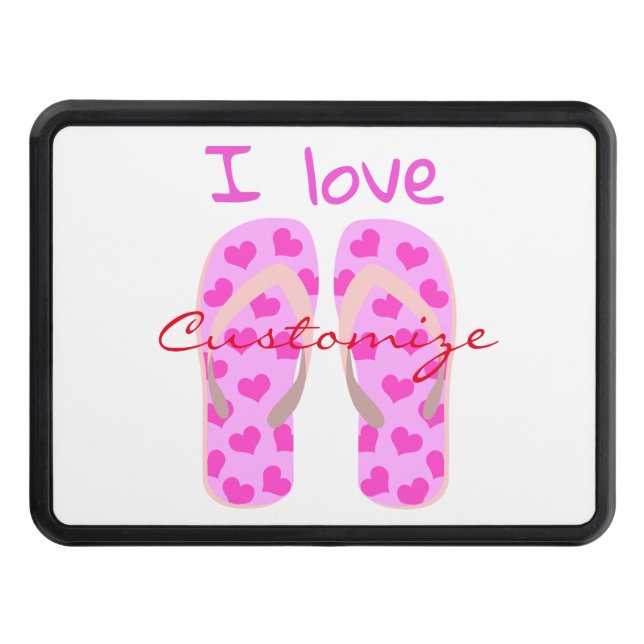 Pink Flip-Flops Thunder_Cove Trailer Hitch Cover (Front)