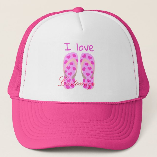 Pink Flip-Flops Thunder_Cove Trucker Hat (Front)